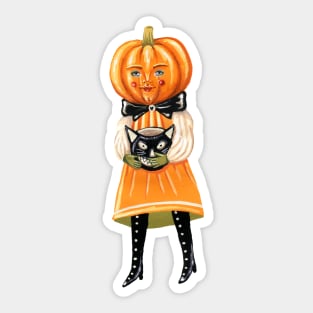 Trick-or-treating pumpkin man Sticker